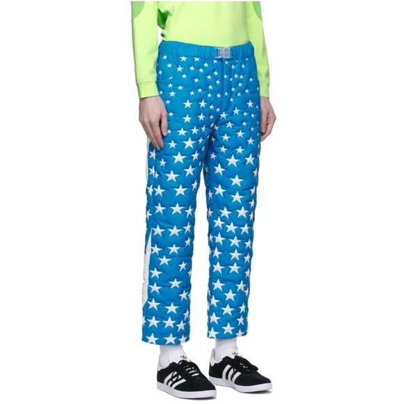 ERL WOVEN PUFFER TROUSERS BLUE - Picture 2 of 6